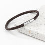 Personalised Men's Infinity Capsule Leather Bracelet, thumbnail 10 of 12