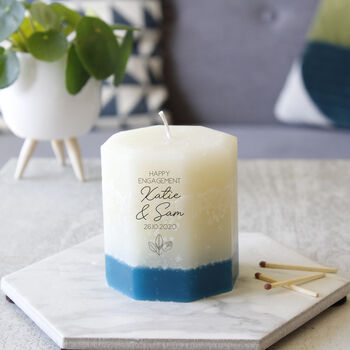 Recycled Wax Octagon Engagement Scented Candle, 4 of 5