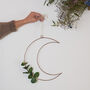 Wire Moon Wreath Frame With Eucalyptus, thumbnail 1 of 7