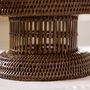 Glazed Brown Rattan Display Stand, thumbnail 3 of 3