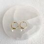 Solid Gold Pearl Hoops, thumbnail 1 of 4