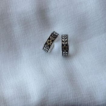 925 Silver Leaf Adjustable Dainty Band Toe Ring, 3 of 5