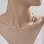 Natural Oval Pearl Choker Necklace In Sterling Silver, thumbnail 2 of 9