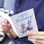 'Happy Birthday' Sheep Party Hat Card, thumbnail 1 of 4