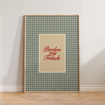 Pardon My French Gingham Print, 2 of 9