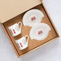 London Skyline Set Of Two Espresso Cups And Saucers, thumbnail 3 of 8