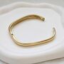 Square Gold Bangle Non Tarnish Waterproof, thumbnail 7 of 10