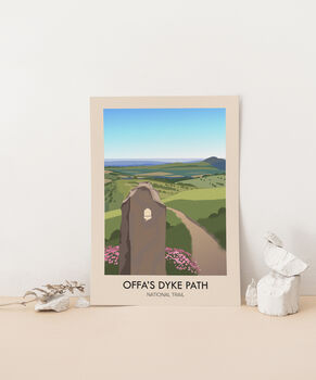 Offa's Dyke Path National Trail Travel Poster Art Print, 3 of 8
