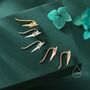 Sterling Silver Starburst Ear Crawler Earrings, thumbnail 7 of 11