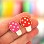 Toadstool Enamel Brooch, thumbnail 2 of 7