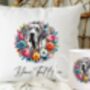 Personalised Great Dane Summer Floral Dog Wreath Cushion And Mug Gift Bundle, thumbnail 1 of 4