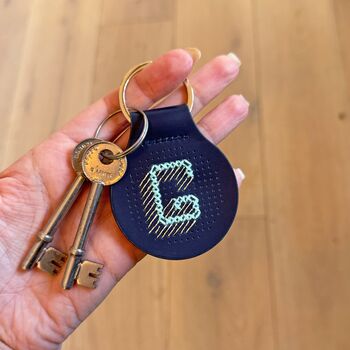 Stitch Your Own Personalised Keyring Kit Vegan Leather, 12 of 12