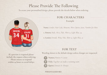 Personalised 'Winning Team” Football Couple Acrylic Plaque, 2 of 9