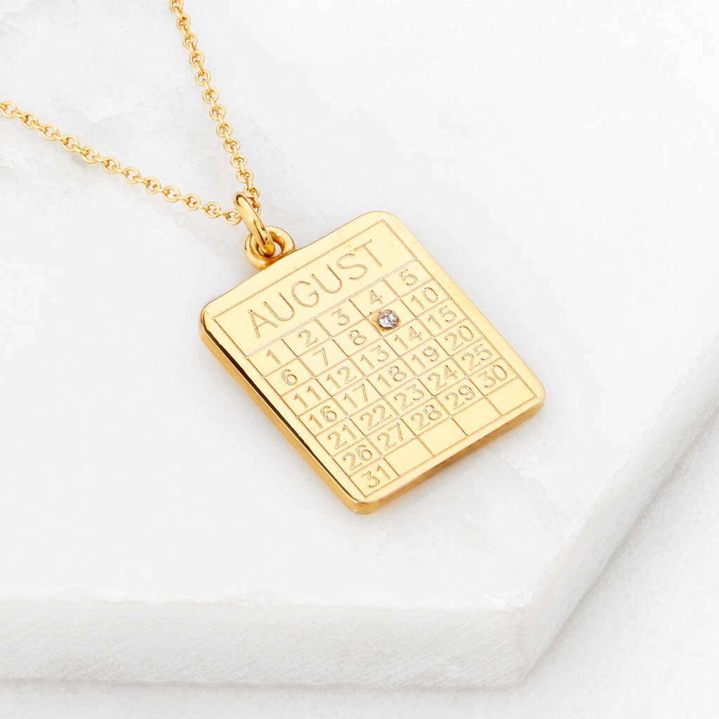 Personalised Special Date Calendar Necklace By LILY & ROO |  notonthehighstreet.com