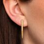 Gold Plated Sparkling Spike Stud Earrings, thumbnail 1 of 3
