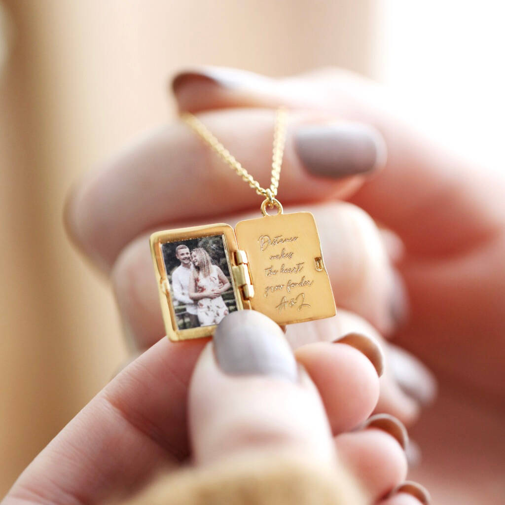 Personalised Vintage Style Book Locket Necklace, 1 of 11