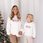 Christmas Mini Est Personalised Embroidered Sweatshirt Jumper With Optional Matching Mama, thumbnail 2 of 12