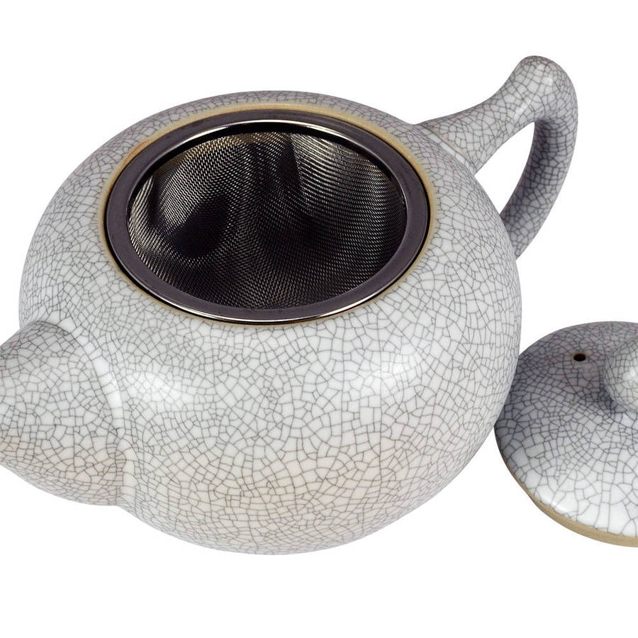 Ru Crackle Glaze Ceramic Teapot Gift Set By The Exotic Teapot