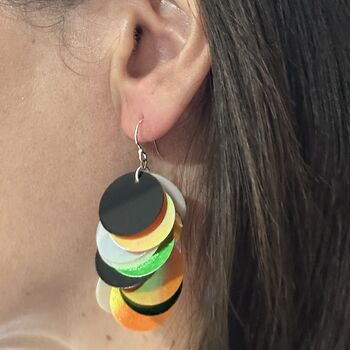 Halloween Party Sequin Drop Glow In The Dark Earrings, 2 of 5