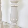 Pair Of Large Vintage Painted Pillar Candlesticks ~ 24, thumbnail 8 of 8