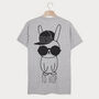Hip Hop Bunny Unisex Organic Cotton Slogan T Shirt, thumbnail 2 of 2