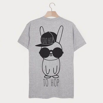 Hip Hop Bunny Unisex Organic Cotton Slogan T Shirt, 2 of 2