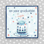 On Your Graduation Card Cake Theme Blue/Pink, thumbnail 1 of 3