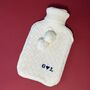 Personalised Heart Initials Hot Water Bottle, thumbnail 2 of 3