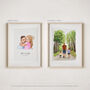 Personalised First Father's Day Print, New Dad Watercolour Portrait Gift, thumbnail 5 of 10