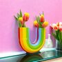 Bright U Shape Rainbow Vase, thumbnail 8 of 11