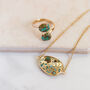 Gold Plated Turquoise Open Twist Ring, thumbnail 2 of 8