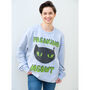 Freaking Meowt Women's Halloween Cat Sweatshirt, thumbnail 3 of 4