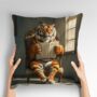 Tiger Tales Hand Made Poly Linen Cushions, thumbnail 2 of 7