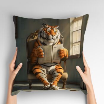 Tiger Tales Hand Made Poly Linen Cushions, 2 of 7