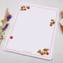 A4 Letter Writing Paper With Strawberries And Border, thumbnail 3 of 4