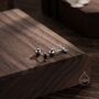 Tiny Black Cz Marquise Screw Back Earrings, thumbnail 7 of 10