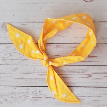 Yellow Star Vintage Rockabilly Headscarf, 3 of 3