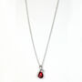 Crystal Teardrop And Ribbon Pendant Necklace, thumbnail 3 of 5