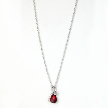 Crystal Teardrop And Ribbon Pendant Necklace, 3 of 5