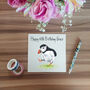 Illustrated Dancing Puffin Birthday Card, thumbnail 2 of 6