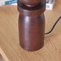 Carved Wood Table Lamp With Shade, thumbnail 2 of 4