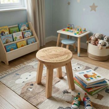 Personalised Wooden Dinosaur Toddler Step Stool, 3 of 7