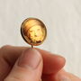 Gold Personalised Lapel Pin Brooch With Photograph, thumbnail 1 of 7