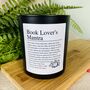 Funny Personalised Book Lovers Affirmation Candle, thumbnail 2 of 11