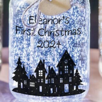 Personalised Christmas Sparkle Firefly Jar Light, 3 of 4