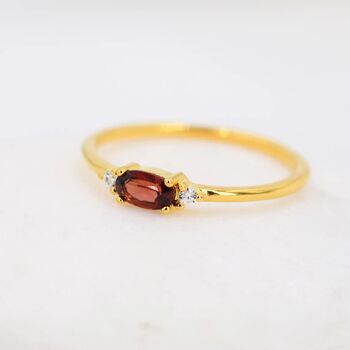 Natural Garnet Ring In Sterling Silver, 4 of 11