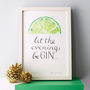 Personalised 'Let The Evening Be Gin' Print, thumbnail 1 of 10