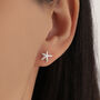 Sterling Silver Little Star Fish Stud Earrings, thumbnail 1 of 12