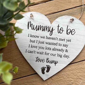 Mummy To Be Sign From Bump, Baby Shower Gift, 2 of 5