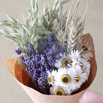 Dried Lavender And Acroclinium Bunch, 3 of 5